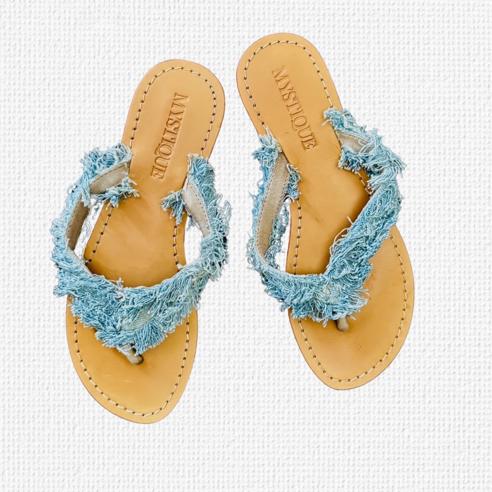 Denim Flip Flops Size 7